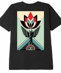 OBEY Lotus Angel T Shirt Black