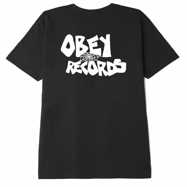 OBEY Records Web T-Shirt - Black 3 OBEY Records Web T-Shirt - Black