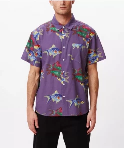 OBEY | Fishbowl Woven Shirt | Lavender Multi
