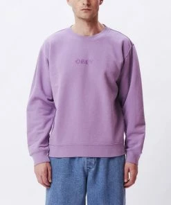 OBEY Bold Ideals Crew Sweatshirt Orchid