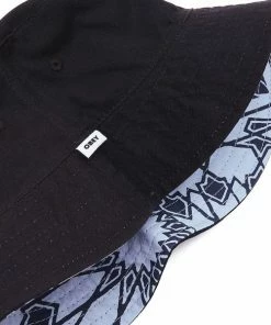 OBEY Bandana Bucket Hat Navy Bandana Black