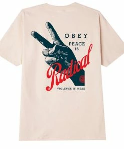 OBEY Radical Peace T-Shirt - Cream
