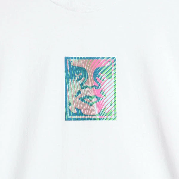 OBEY Psyche Wave Icon T-Shirt | White 3 OBEY Psyche Wave Icon T-Shirt | White