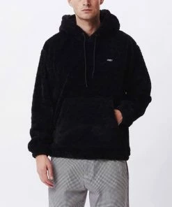 OBEY Gio Polar Fleece Hood Black