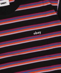 OBEY Streak Stripe T-shirt | Black Multi