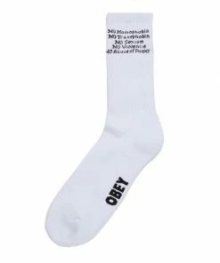 OBEY Protest Socks White