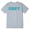 OBEY Bold 2 T Shirt Heather Grey