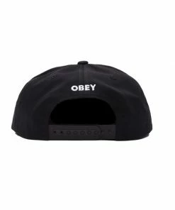 OBEY Strange Days 6 Panel Snapback Cap Black