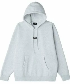 OBEY Black Bar Hoodie Ash Grey