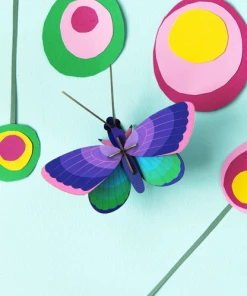 Studio Roof Blue Copper Butterfly 3D Model Kit