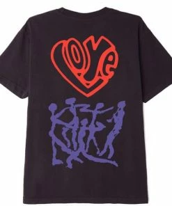 OBEY Free Your Feelings T Shirt Faded Black