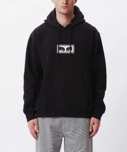 OBEY Eye Logo Hood Black