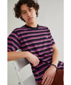 OBEY Streak Stripe T-shirt | Black Multi