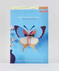 Studio Roof Paper Insect – Plum Fringe Butterfly – Large