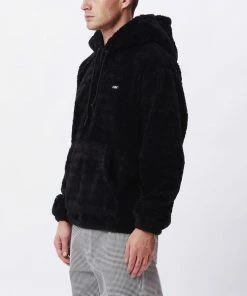 OBEY Gio Polar Fleece Hood Black