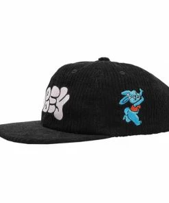 OBEY Token Cord 6 Panel Strapback Cap - Black