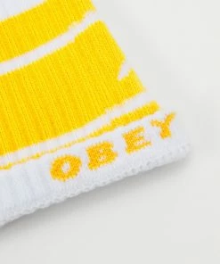 OBEY Cooper Sock - White / Saffron