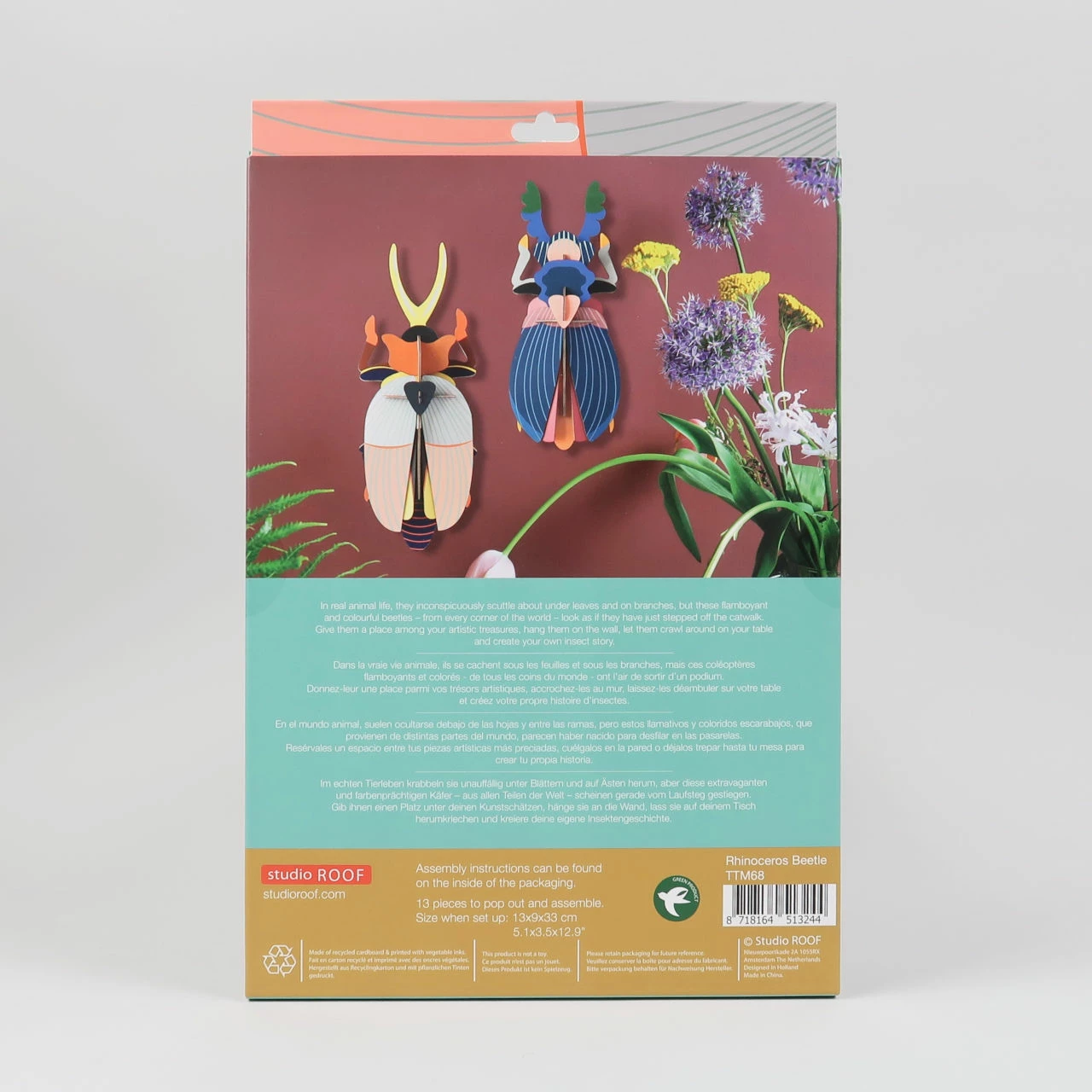 Studio Roof Paper Insect Rhinocerous Beetle Large 5 Studio Roof Paper Insect Rhinocerous Beetle Large