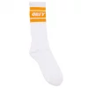 OBEY Cooper Socks - White / Magma Orange