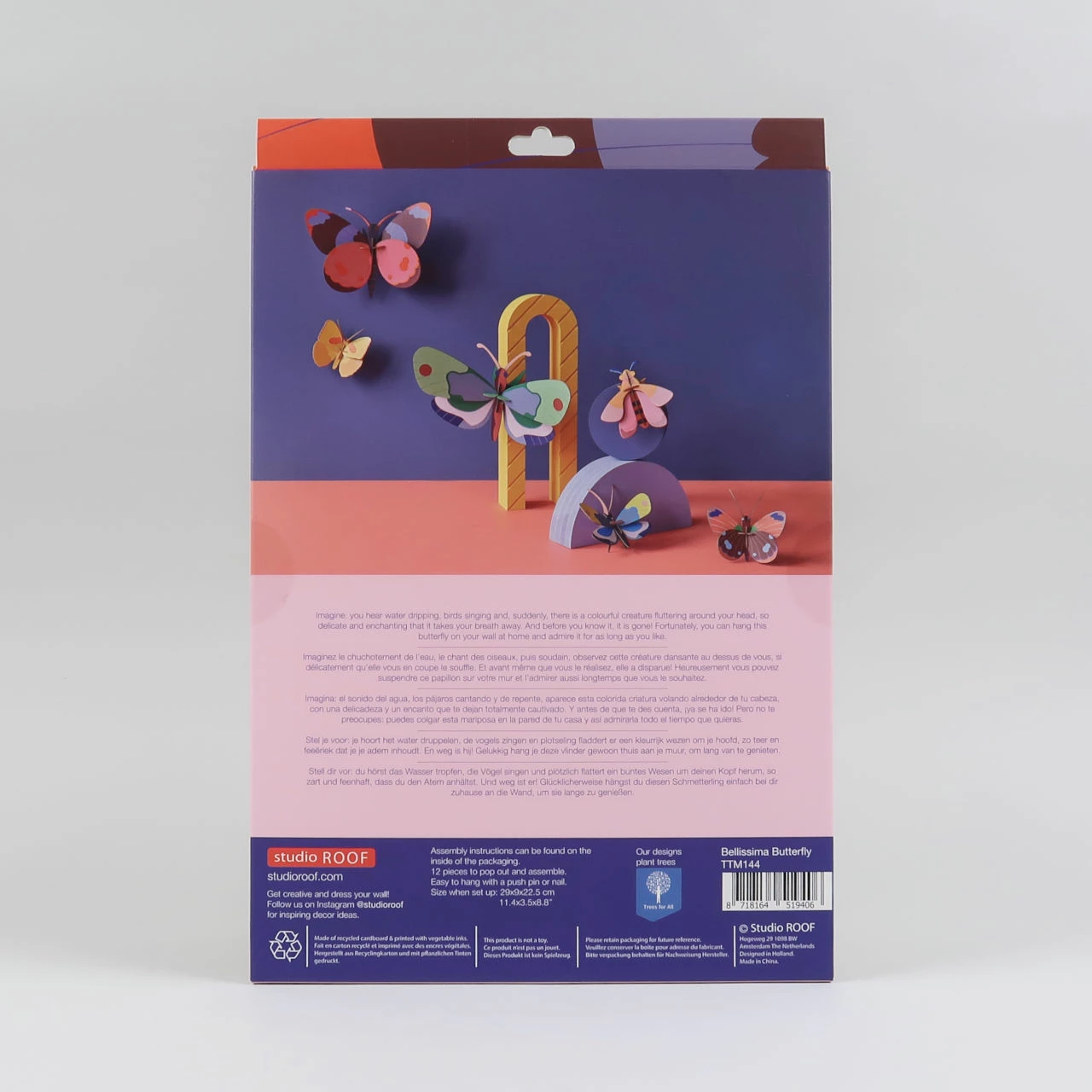 Studio Roof Paper Insect – Bellissima Butterfly – Large 6 Studio Roof Paper Insect – Bellissima Butterfly – Large