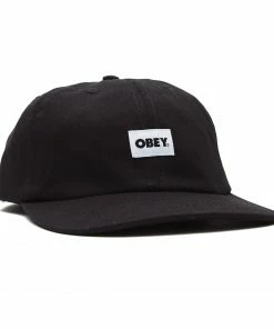 OBEY Bold Label Organic 6 Panel - Black
