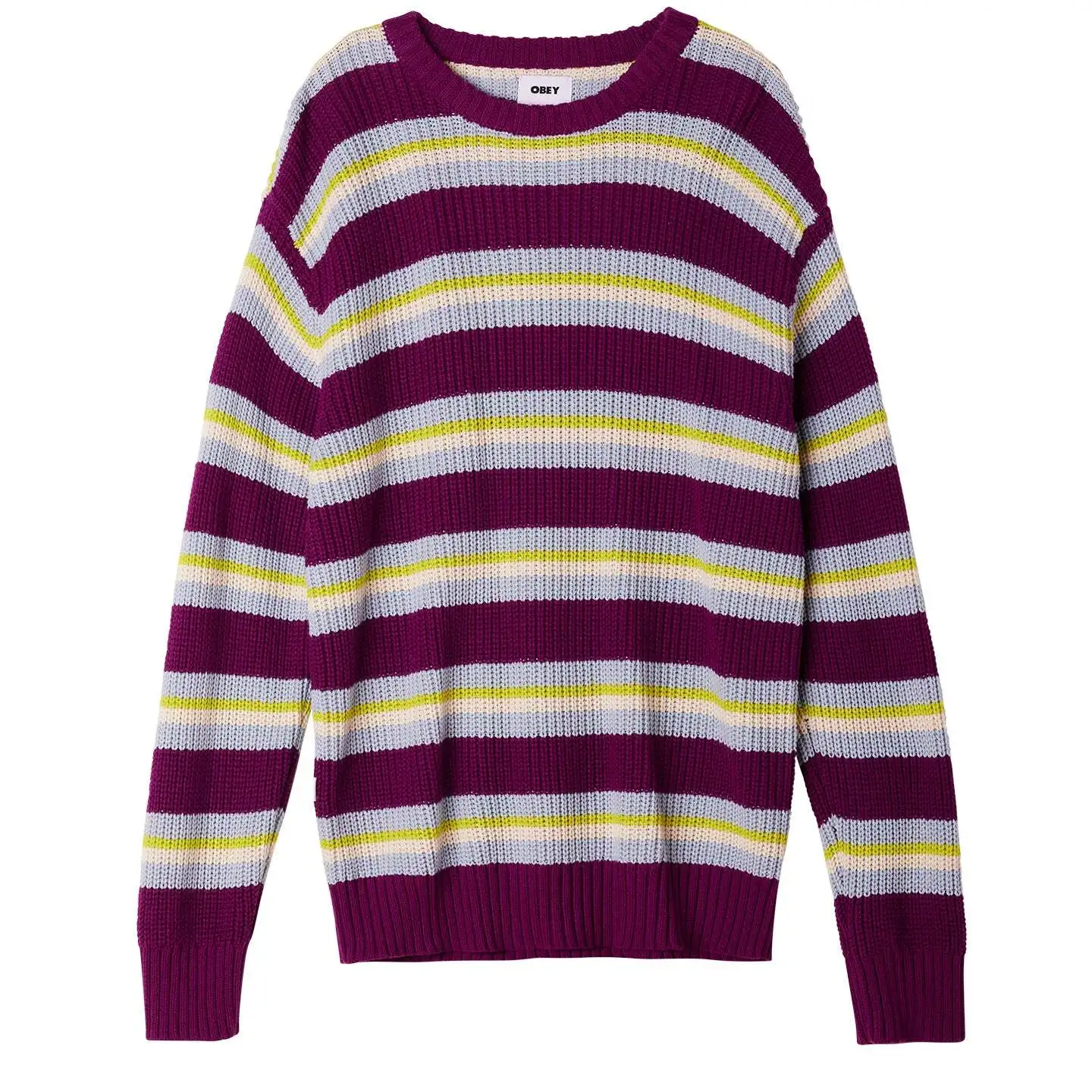 OBEY Eraser Sweater - Lavender Silk Multi 3 OBEY Eraser Sweater - Lavender Silk Multi