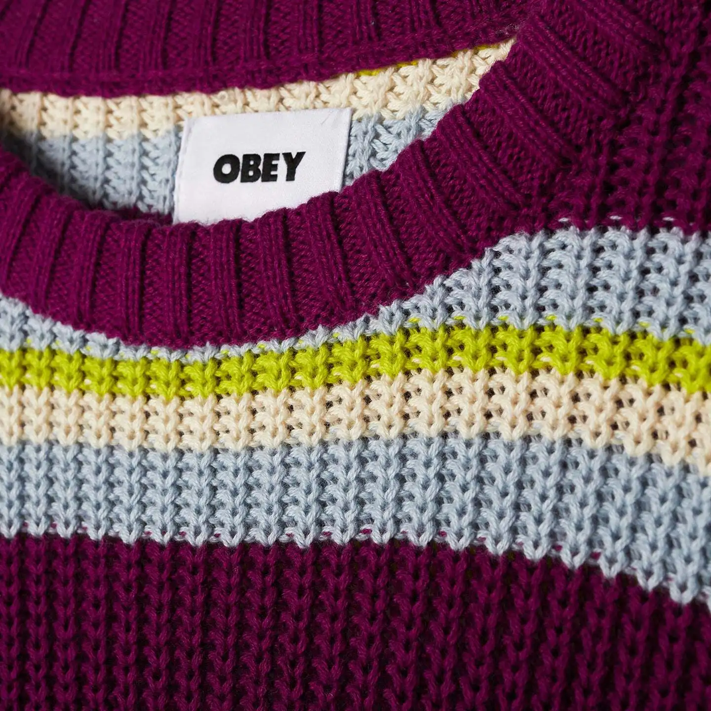 OBEY Eraser Sweater - Lavender Silk Multi 5 OBEY Eraser Sweater - Lavender Silk Multi