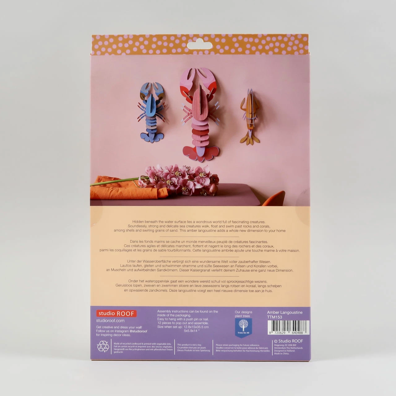 Studio Roof Paper Sea Animal – Amber Langoustine – Large 6 Studio Roof Paper Sea Animal – Amber Langoustine – Large