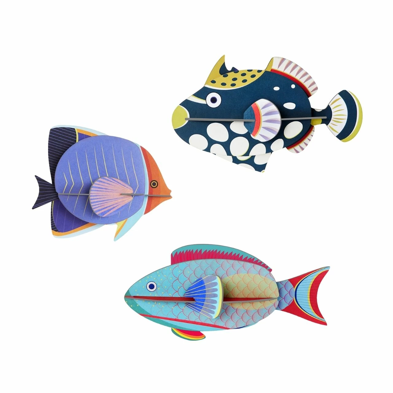 Studio Roof 3 Small Paper Fish - Set B 3 Studio Roof 3 Small Paper Fish - Set B