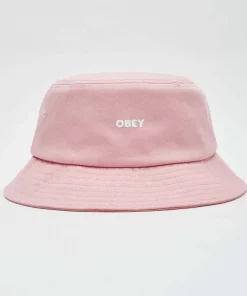 OBEY Bold Twill Bucket Hat - Pink Clay
